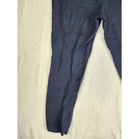 AX Armani Exchange Men's Linen Twill Chino Navy Blue Pants W31"x27" - Picture 7 of 16